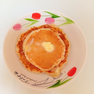 モチモチフワフワ！れんこんのパンケーキ